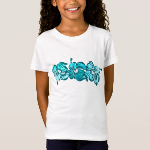 Watercolor Hibiscus Girls Tee