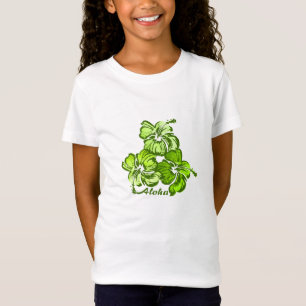 Watercolor Hibiscus Girls Tee