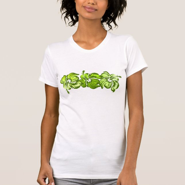 Watercolor Hibiscus Ladies Tee (Front)