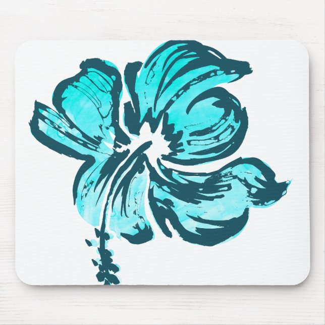 Watercolor Hibiscus Mousepads (Front)