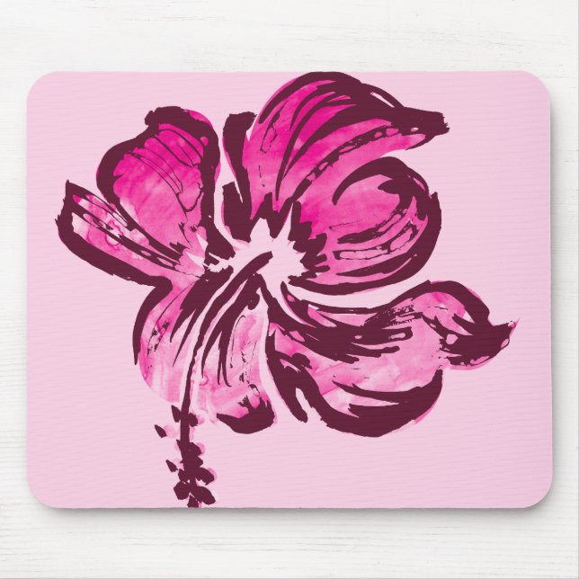 Watercolor Hibiscus Mousepads (Front)