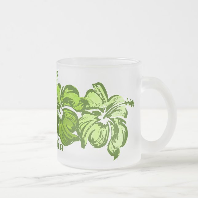 Watercolor Hibiscus Mug (Right)