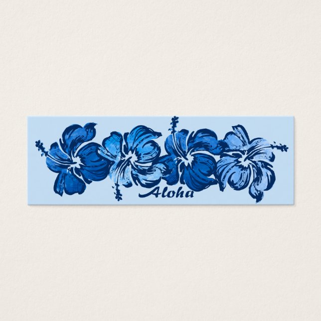 Watercolor Hibiscus Save The Date Bookmark (Front)