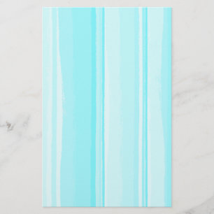 Watercolor Hibiscus Striped Coordinating Stationery