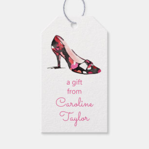 Watercolor High Heel Designer Shoe Gift Tags