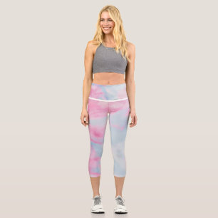 Watercolor High Waisted Capris