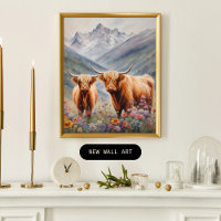 Watercolor Highland cows