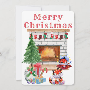 Watercolor Holiday Christmas Card
