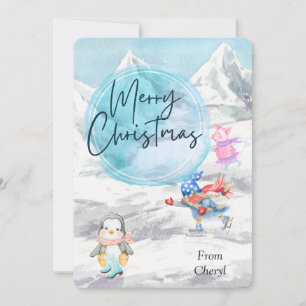 Watercolor Holiday Christmas Card