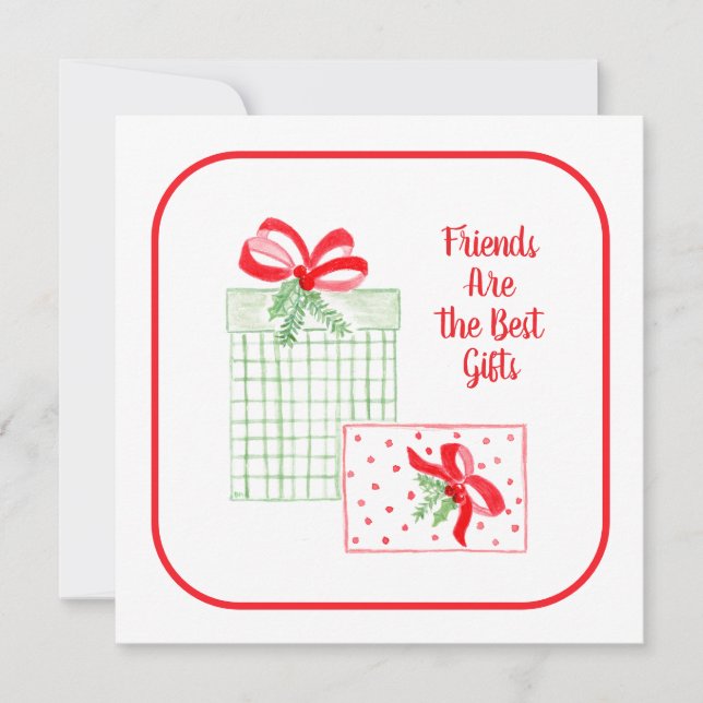 Watercolor Holiday Friends are Best Gifts Merry C (Front)