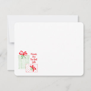 Watercolor Holiday Friends are Best Gifts Merry C Card
