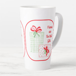 Watercolor Holiday Friends are the Best Gifts Latte Mug