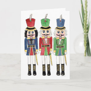 Watercolor Holiday Nutcrackers Card