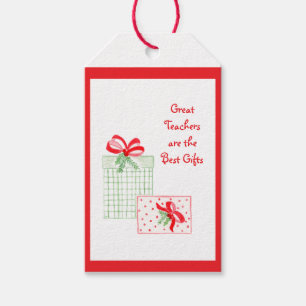 Watercolor Holiday Teachers Best Gifts  Gift Tags