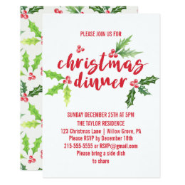 christmas dinner invitation
