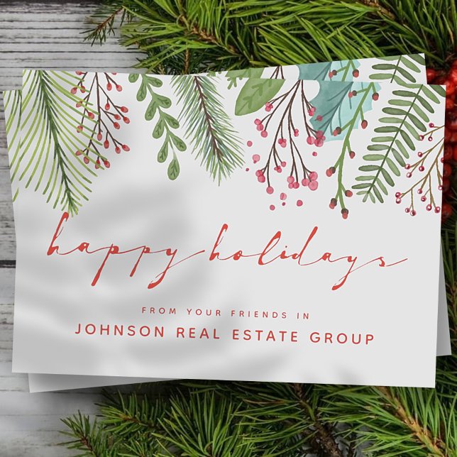 Watercolor Holly Foliage | Holiday Greetings (Creator Uploaded)