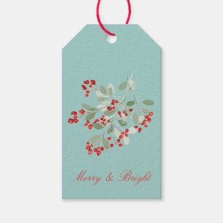 Watercolor Holly Gift Tags
