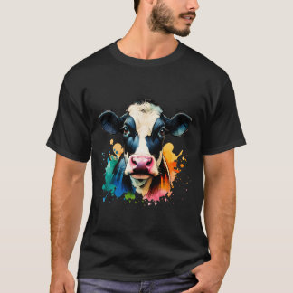 Watercolor Holstein Cow  T-Shirt
