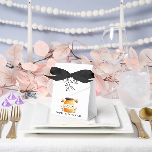Watercolor Honey & Bees Baby Shower Favour Box (Wedding)