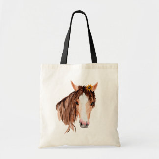 Watercolor Horse, "Life is better..." Tote Bag