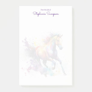 Watercolor Horse Lover Customized   Post-it Notes