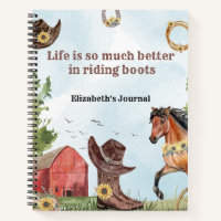 Watercolor Horse Riding Quote Farm Country Girl 