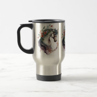 Watercolor Horse  Travel Mug
