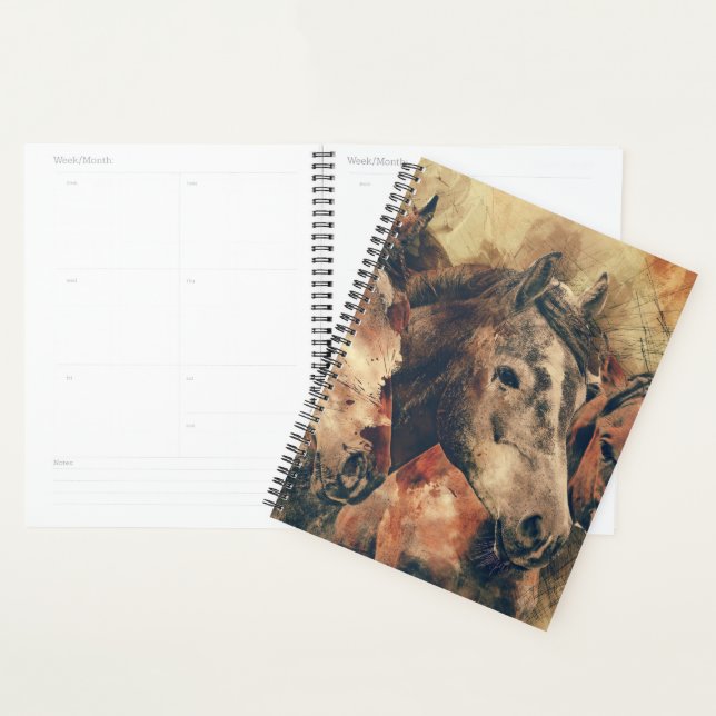 Watercolor Horses Planner (Display)