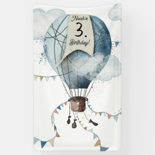 Watercolor Hot Air Ballon // Kid’s Birthday Banner