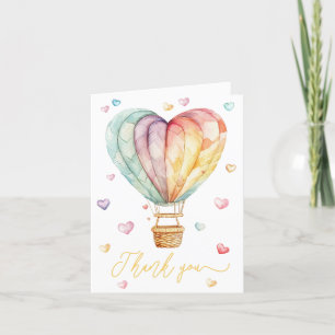 Watercolor Hot Air Balloon Baby Shower Thank You