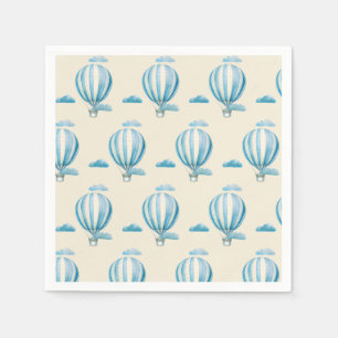 Watercolor Hot Air Balloons  Napkin