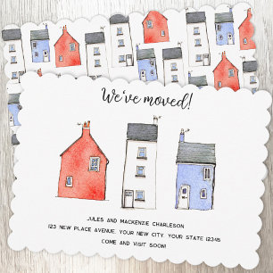 Watercolor House Change of Address Announcement