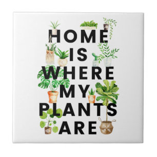 Watercolor Houseplant Gardening Quote Tile