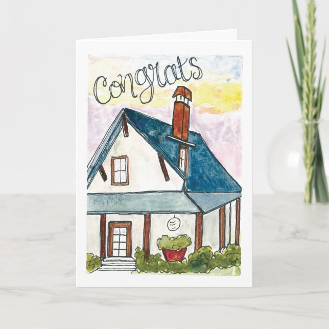 Watercolor Housewarming Card (Front)