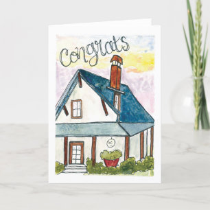 Watercolor Housewarming Card