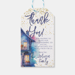 Watercolor Housewarming Party Favour Gift Tags