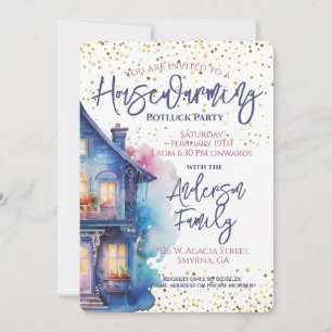 Watercolor Housewarming Party Invitation