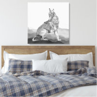 Watercolor Howling Coyote Animal Art