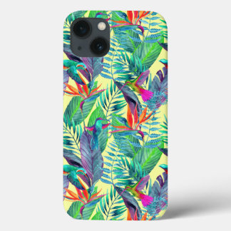 Watercolor Humminbirds In The Jungle iPhone 13 Case