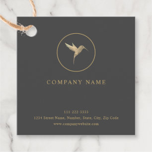 Watercolor Humming Bird Logo Favour Tags