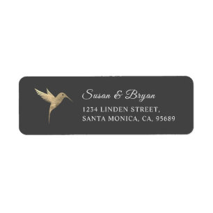 Watercolor Humming Bird Wedding Address Label