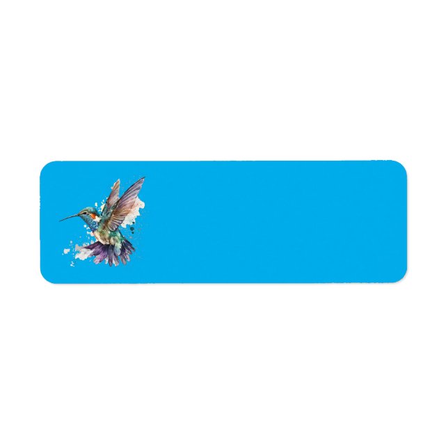 Watercolor Hummingbird Address Labels (Front)