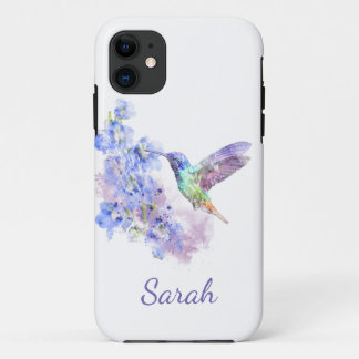 Watercolor Hummingbird Bird  Art Customise iPhone 11 Case