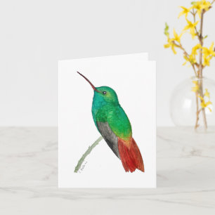 Watercolor Hummingbird Card