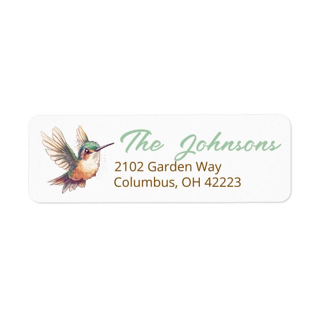 Watercolor Hummingbird Nature (Front)