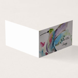 Watercolor Hummingbird Thank you Card