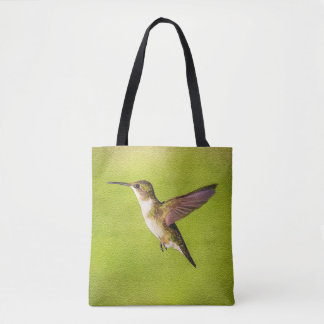 Watercolor Hummingbird Tote Bag