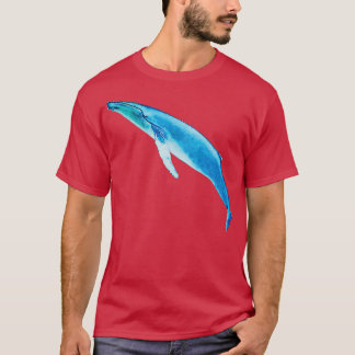 Watercolor humpback whale painiting T-Shirt