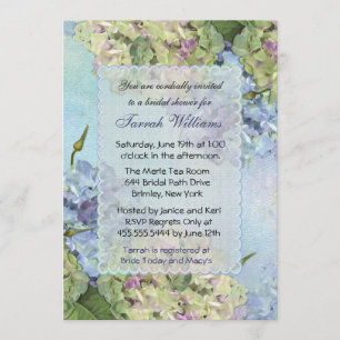 Watercolor Hydrangea - Bridal Shower Invitation