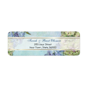 Watercolor Hydrangea Floral - Address Label Slim